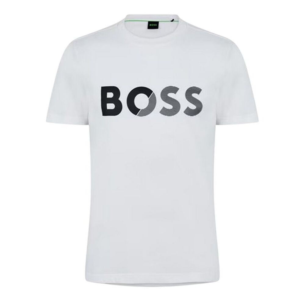 Boss Mens Big Logo Regular T-Shirt / White